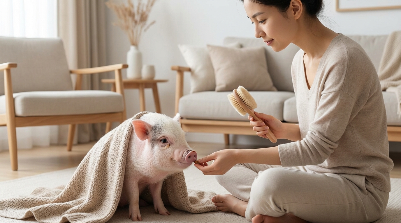 ブラッシングを嫌がるマイクロブタへの対処法