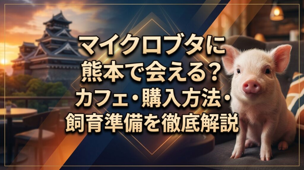 マイクロブタに熊本で会える？カフェ・購入方法・飼育準備を徹底解説