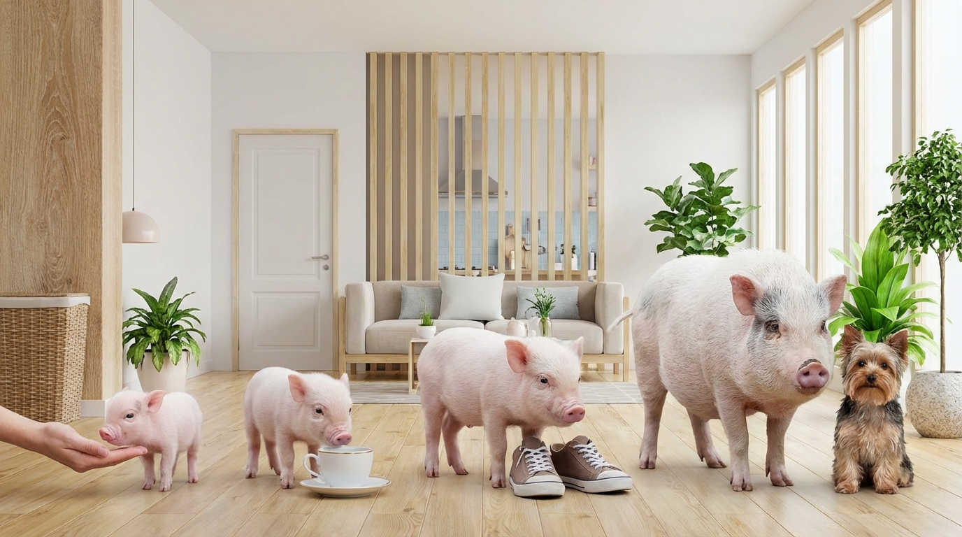 マイクロブタの成長過程｜月齢別サイズの目安