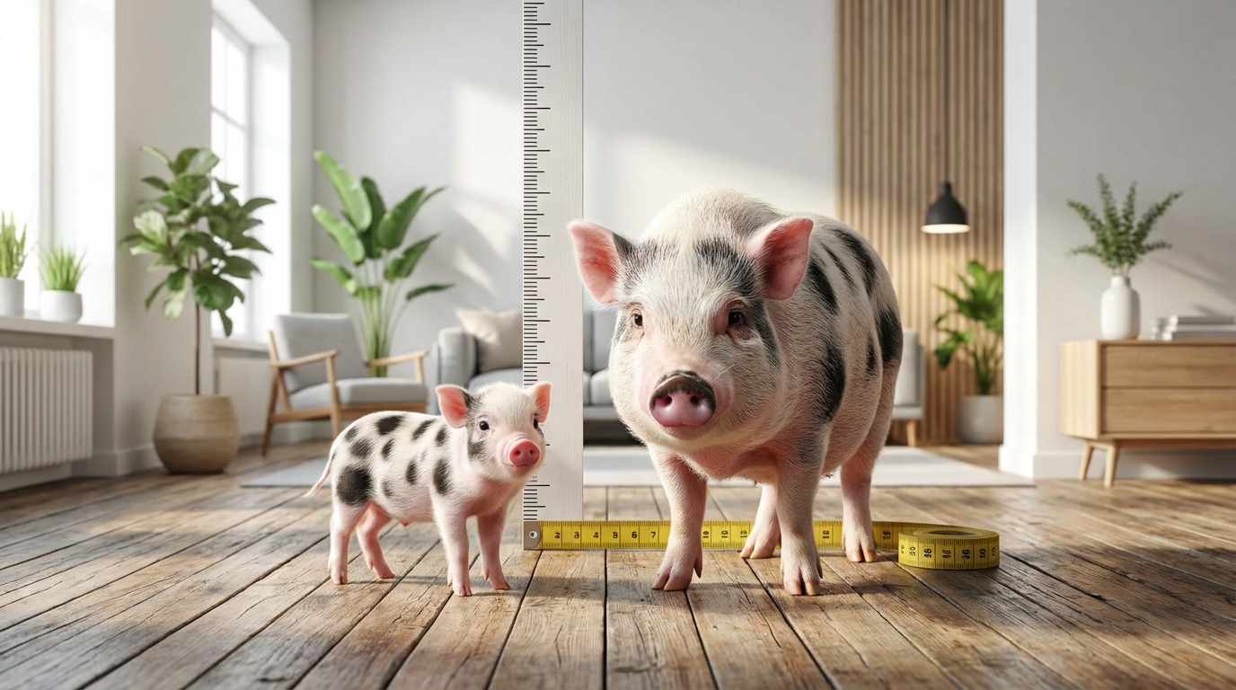 マイクロブタは本当に巨大化する？成体の平均サイズと体重