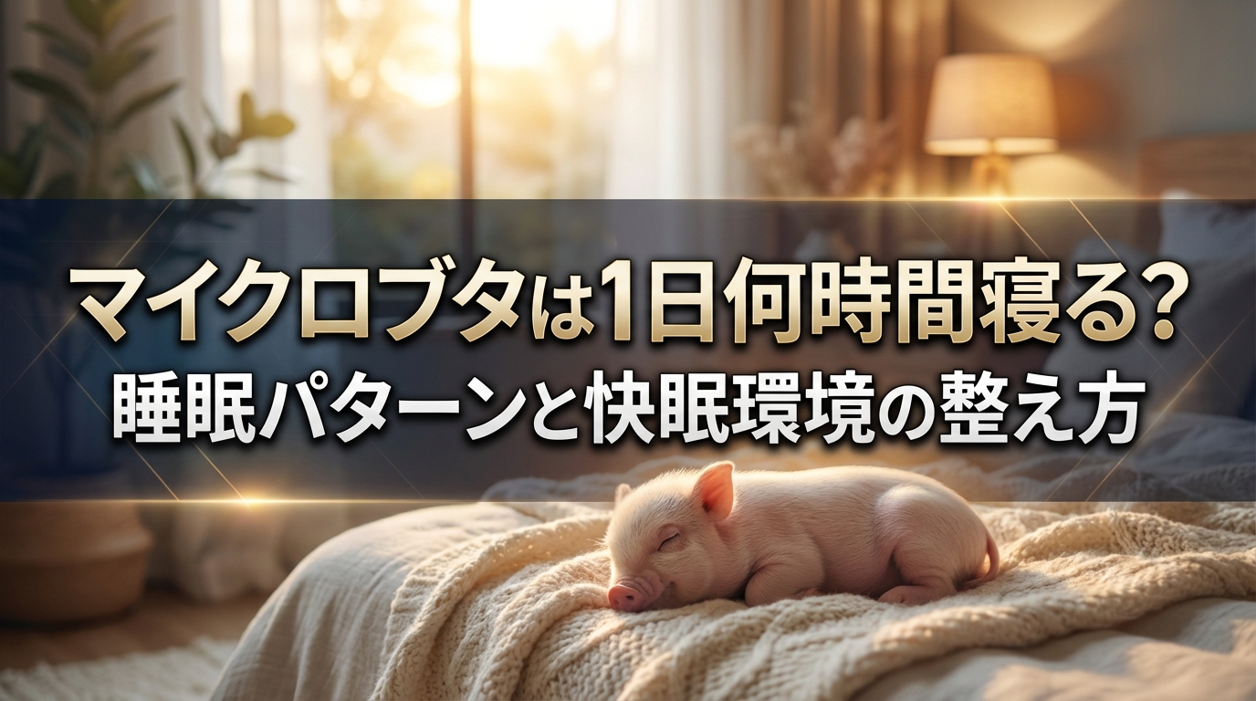 マイクロブタは1日何時間寝る?睡眠パターンと快眠環境の整え方
