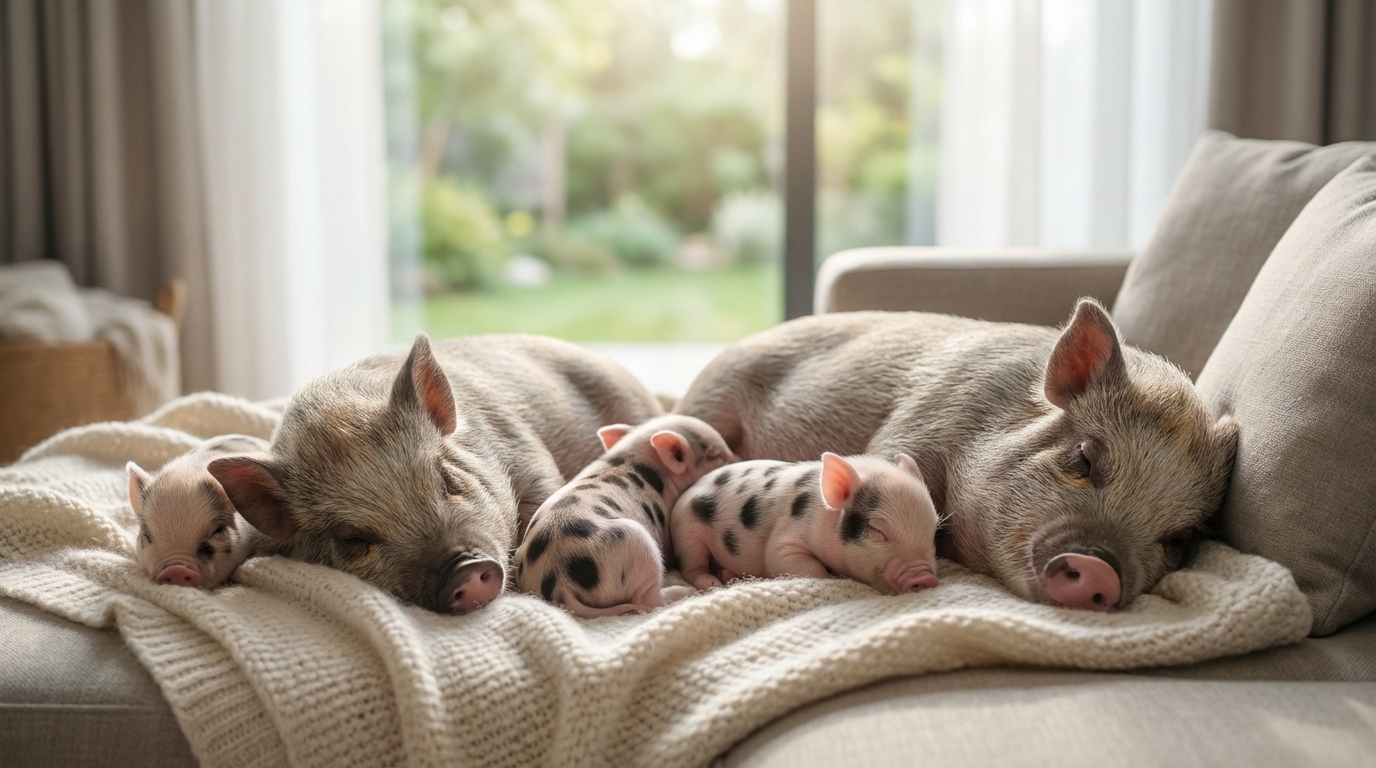 【結論】マイクロブタが寝る時間は1日12〜14時間|子豚は最大18時間