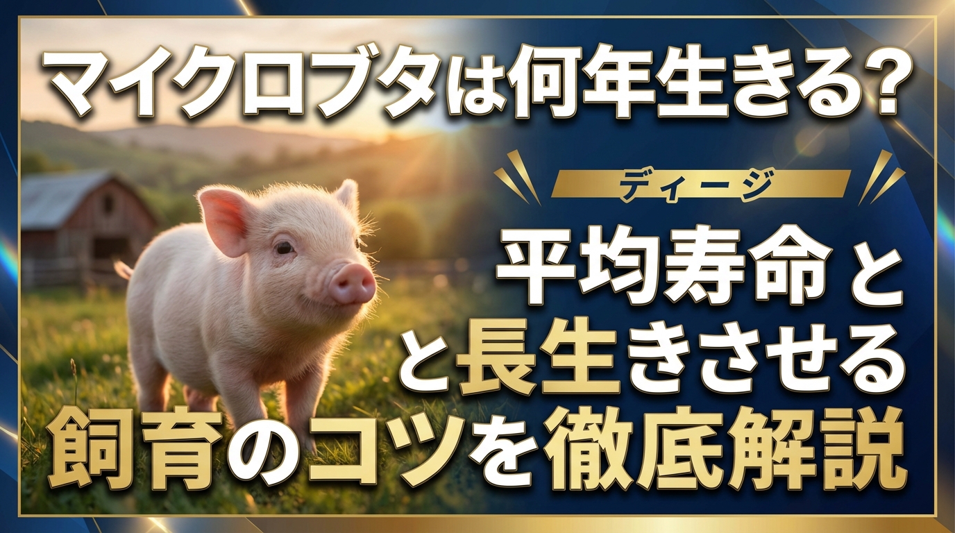 マイクロブタは何年生きる?平均寿命と長生きさせる飼育のコツを徹底解説