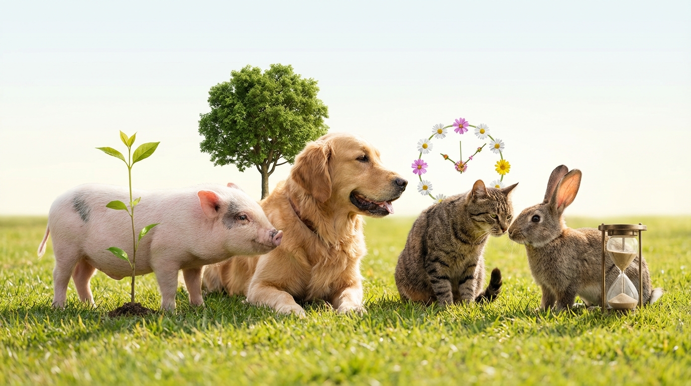 犬・猫・うさぎと比較|マイクロブタの寿命は長い?短い?