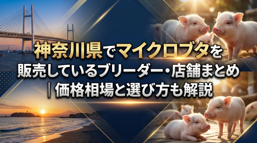 神奈川県でマイクロブタを販売しているブリーダー・店舗まとめ｜価格相場と選び方も解説