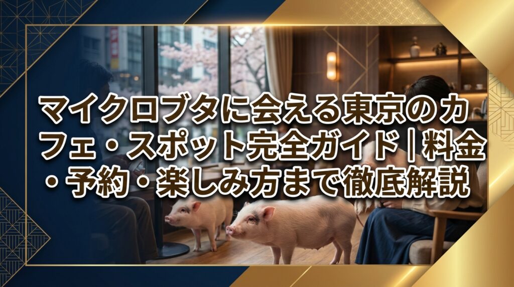 マイクロブタに会える東京のカフェ・スポット完全ガイド｜料金・予約・楽しみ方まで徹底解説