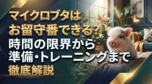 マイクロブタはお留守番できる？時間の限界から準備・トレーニングまで徹底解説