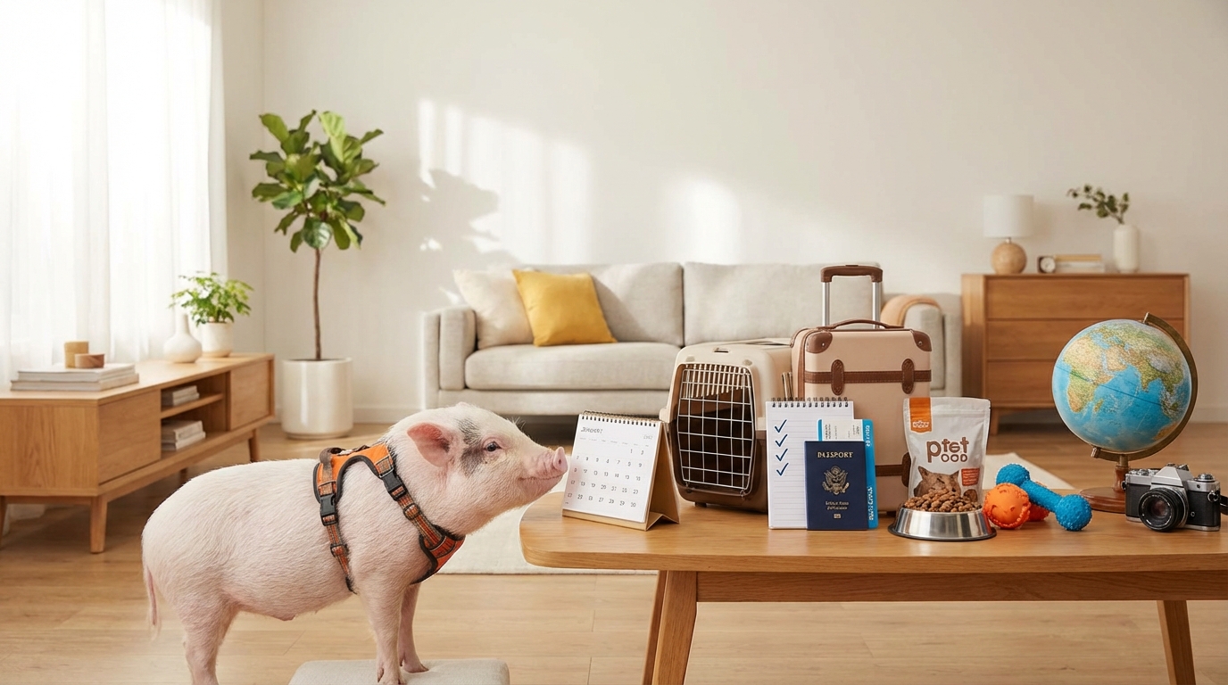 マイクロブタの旅行前準備チェックリスト【時系列で解説】