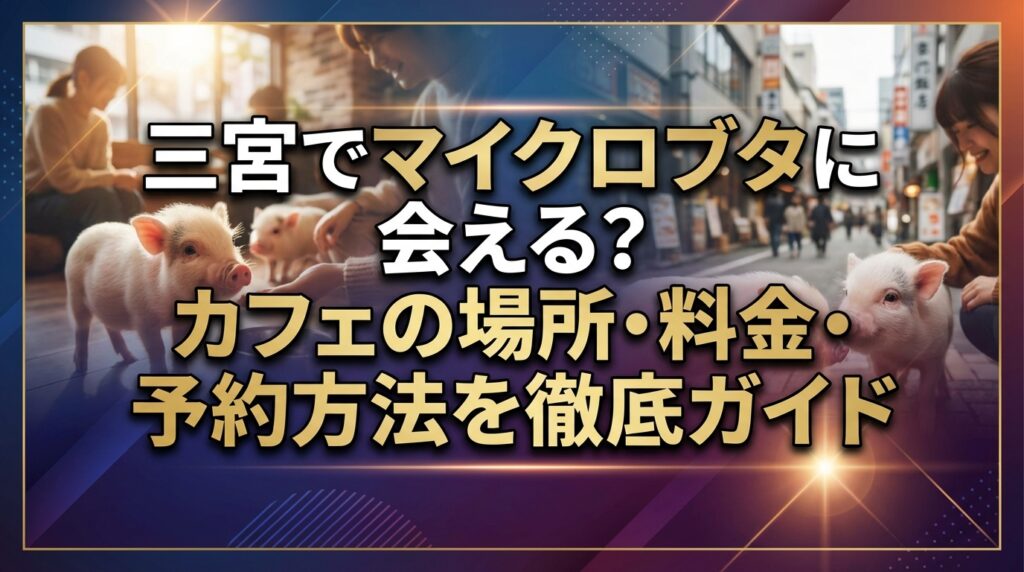 三宮でマイクロブタに会える？カフェの場所・料金・予約方法を徹底ガイド