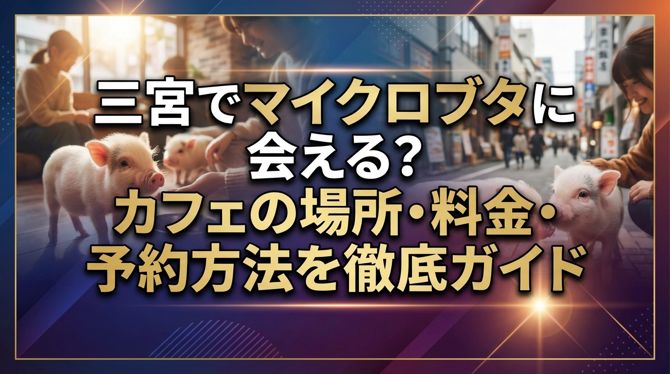 三宮でマイクロブタに会える?カフェの場所・料金・予約方法を徹底ガイド