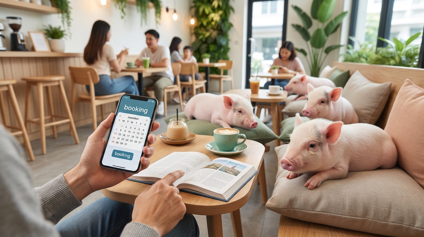 マイクロブタカフェは予約が必要？予約方法を解説