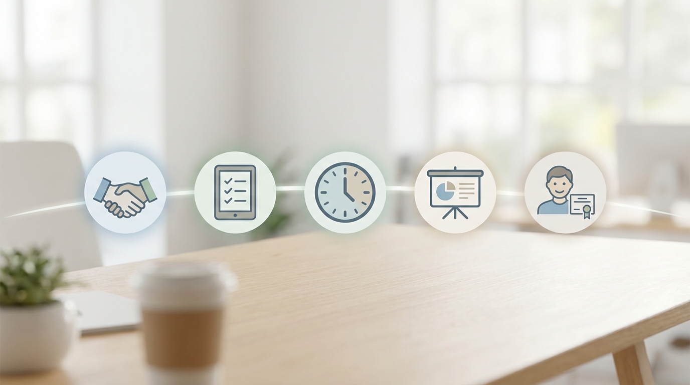 初めてでも安心！当日の流れ【5ステップ】