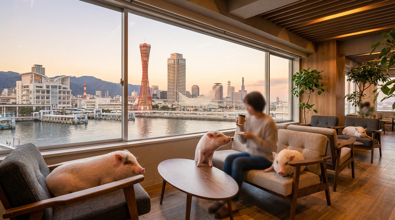 【結論】神戸にマイクロブタカフェはある?常設店舗の有無を解説