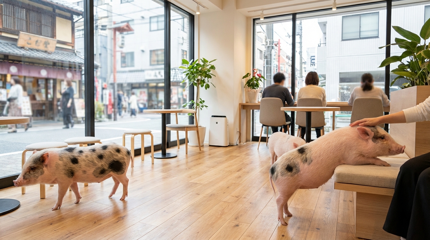 関西でマイクロブタに会えるカフェ・施設一覧