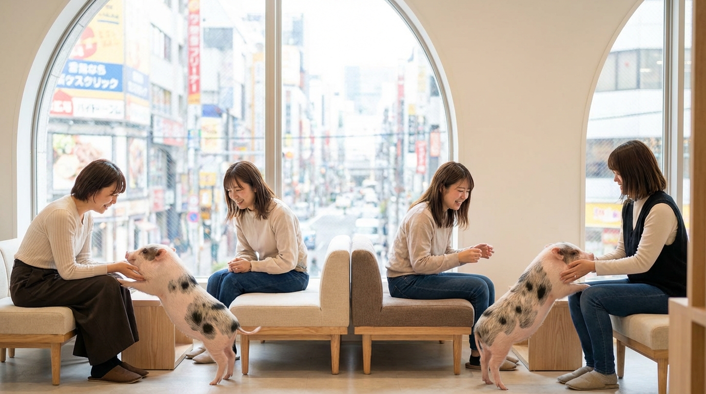 三宮マイクロブタカフェの口コミ・評判