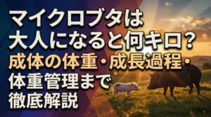 マイクロブタは大人になると何キロ？成体の体重・成長過程・体重管理まで徹底解説