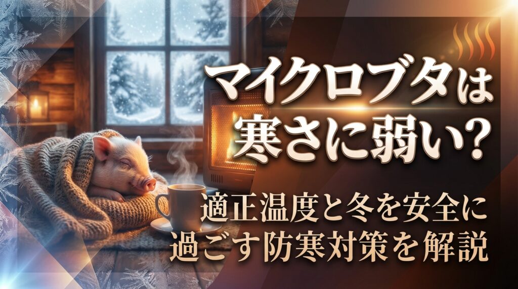マイクロブタは寒さに弱い？適正温度と冬を安全に過ごす防寒対策を解説