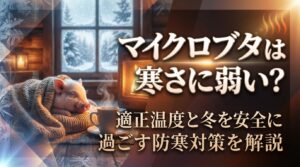 マイクロブタは寒さに弱い？適正温度と冬を安全に過ごす防寒対策を解説