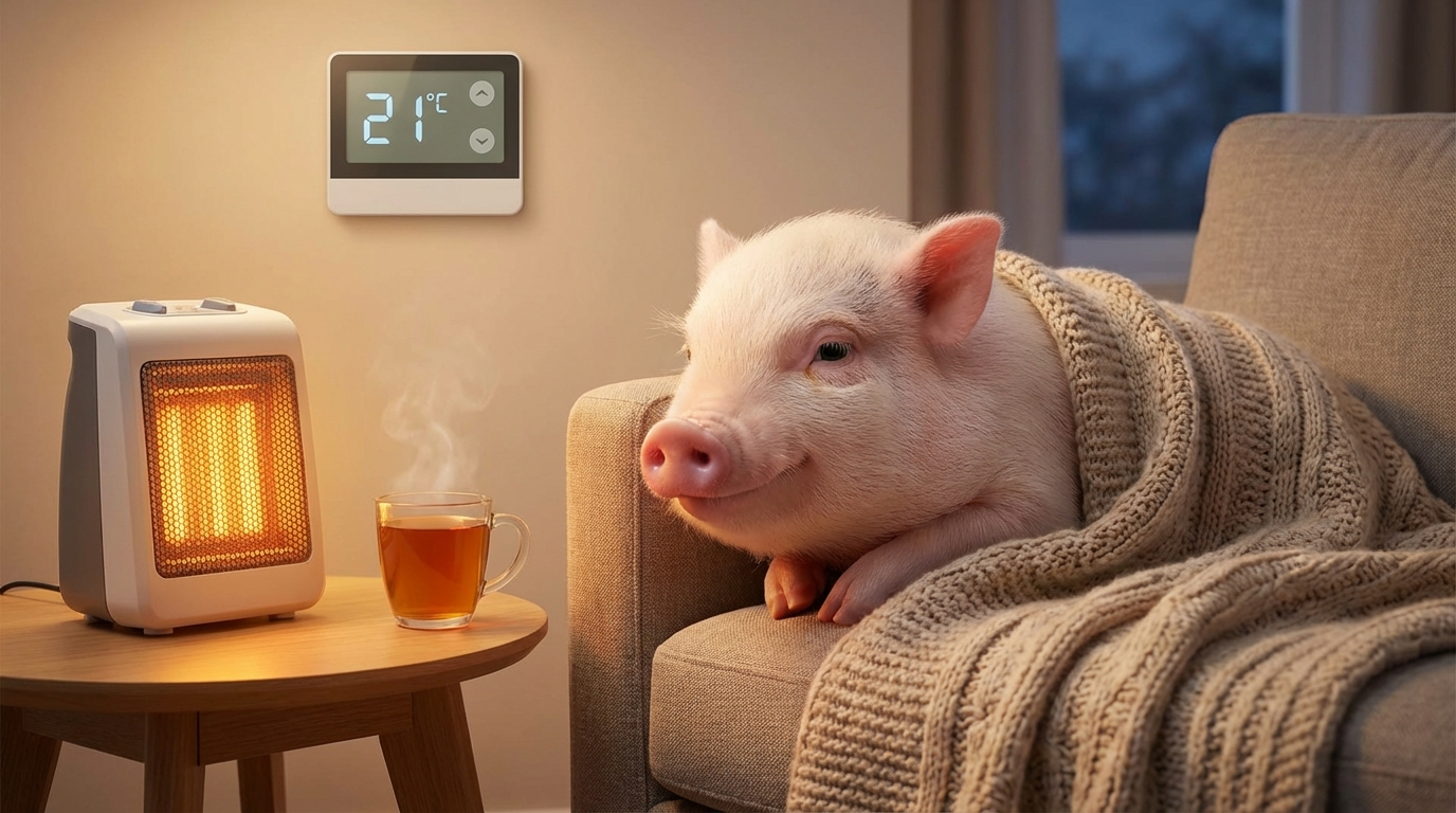 マイクロブタの適正温度は18〜25℃|寒さには弱い動物です