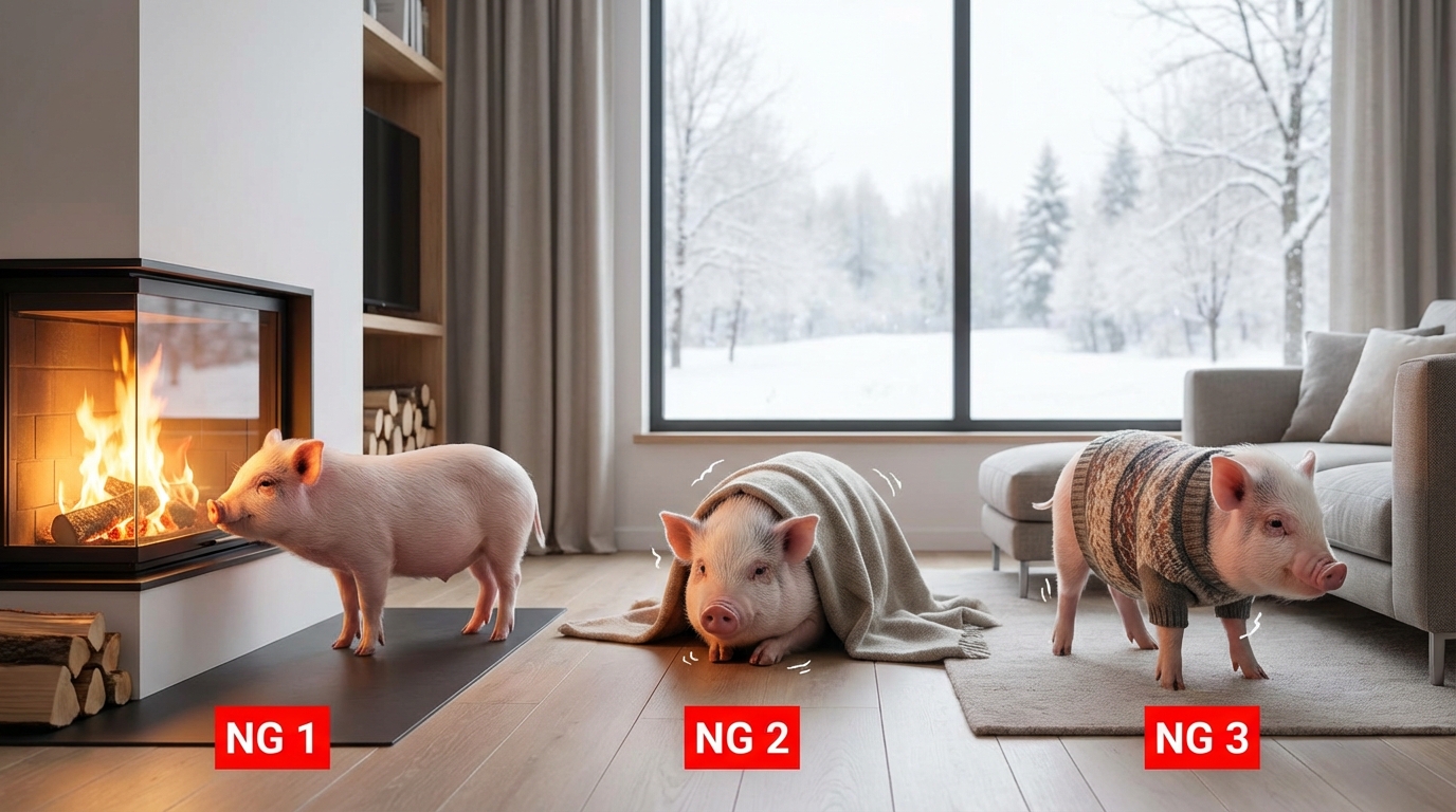 マイクロブタの寒さ対策でやってはいけないNG行動3つ