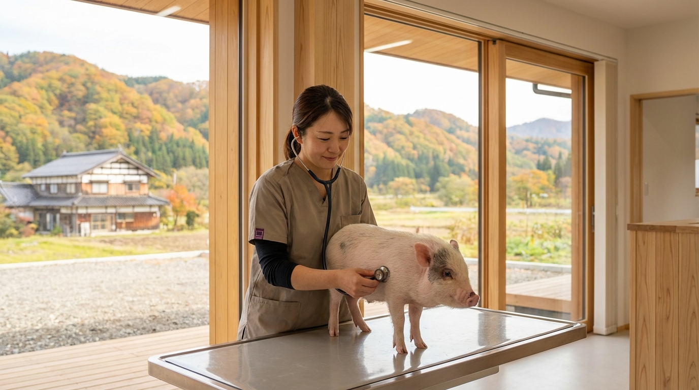 秋田県内でマイクロブタを診察できる動物病院