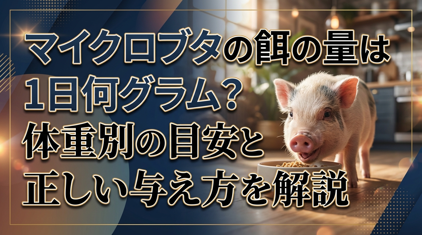 マイクロブタの餌の量は1日何グラム？体重別の目安と正しい与え方を解説