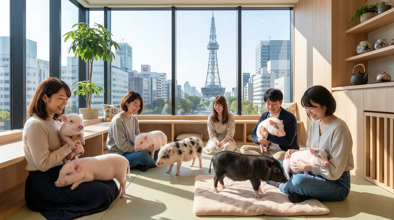 愛知・名古屋エリアのマイクロブタカフェ