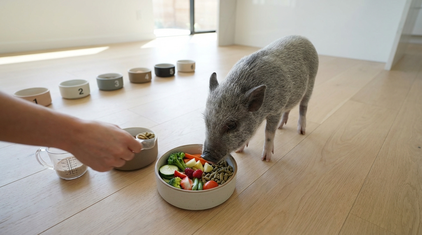 【実践】マイクロブタへの正しい餌の与え方5ステップ