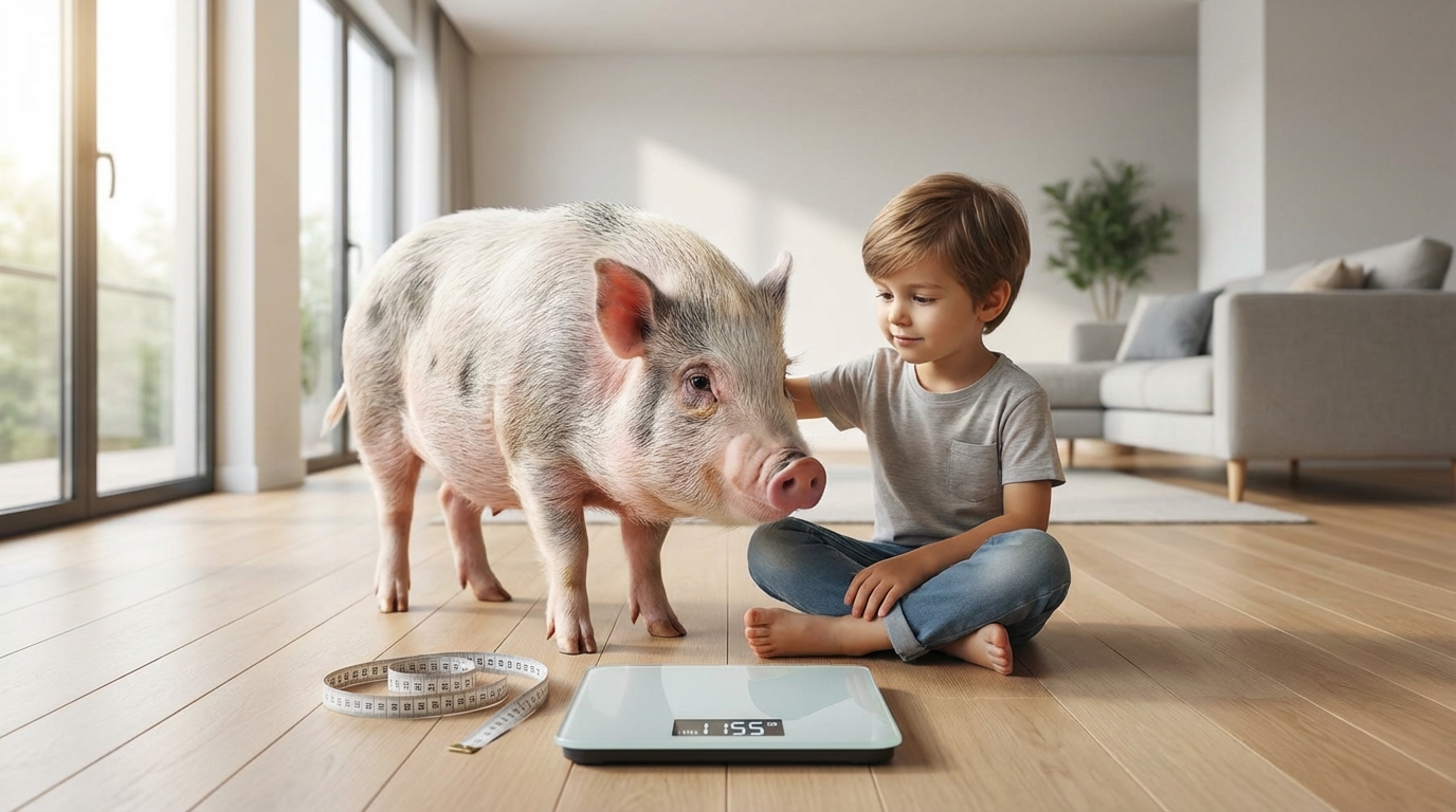 マイクロブタ5歳は人間で何歳?体重・大きさの結論