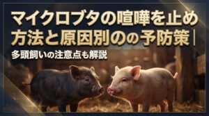 マイクロブタの喧嘩を止める方法と原因別の予防策｜多頭飼いの注意点も解説