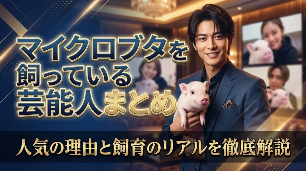 マイクロブタを飼っている芸能人まとめ｜人気の理由と飼育のリアルを徹底解説