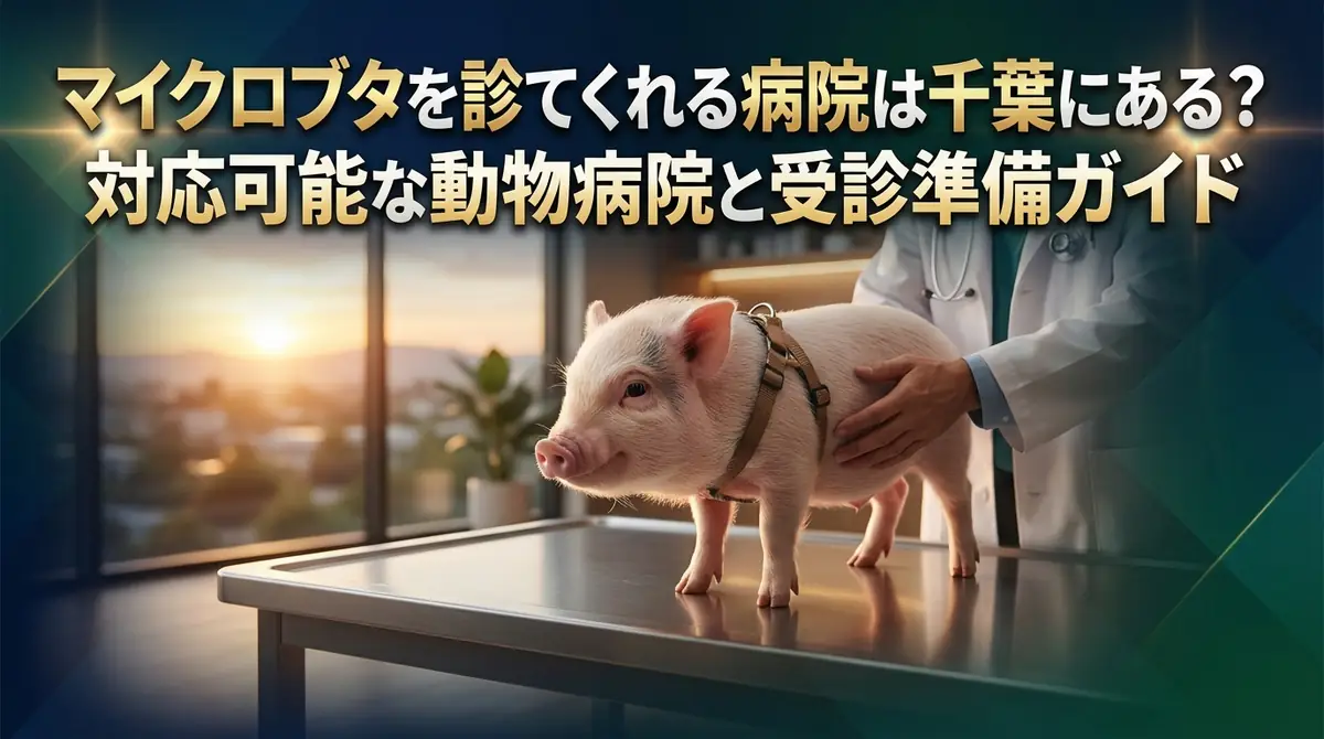 マイクロブタを診てくれる病院は千葉にある？対応可能な動物病院と受診準備ガイド