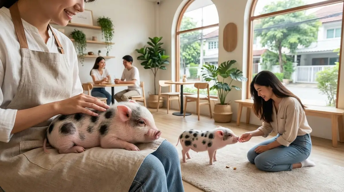 マイクロブタとの触れ合い体験|発寒店でできること