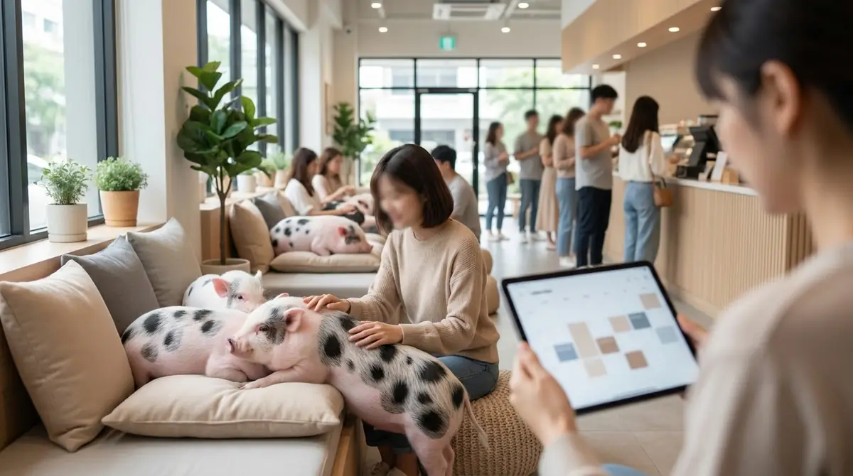 発寒マイクロブタカフェの予約方法と混雑状況