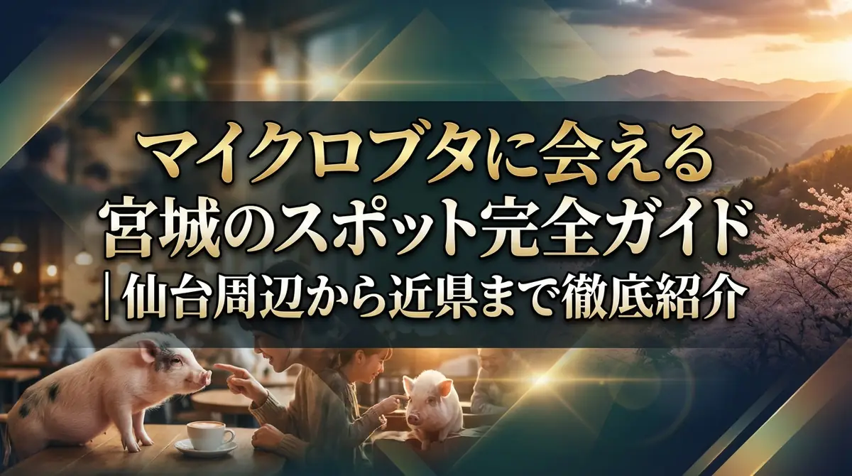 マイクロブタに会える宮城のスポット完全ガイド|仙台周辺から近県まで徹底紹介