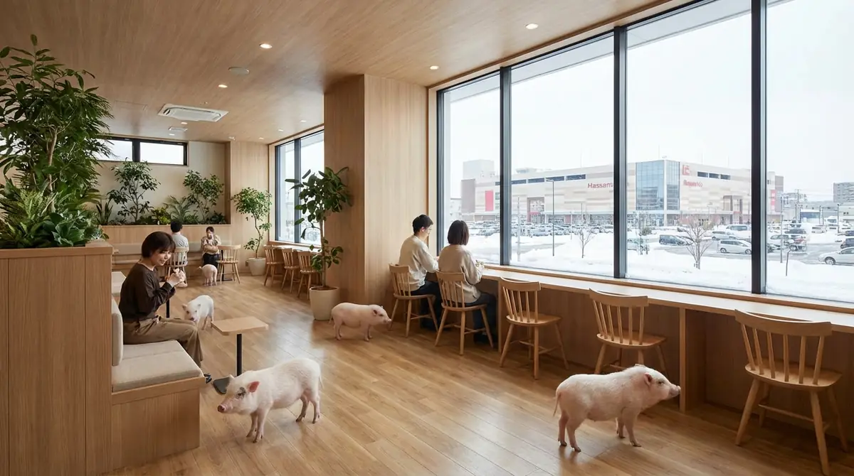 発寒イオンのマイクロブタカフェとは？店舗概要と場所