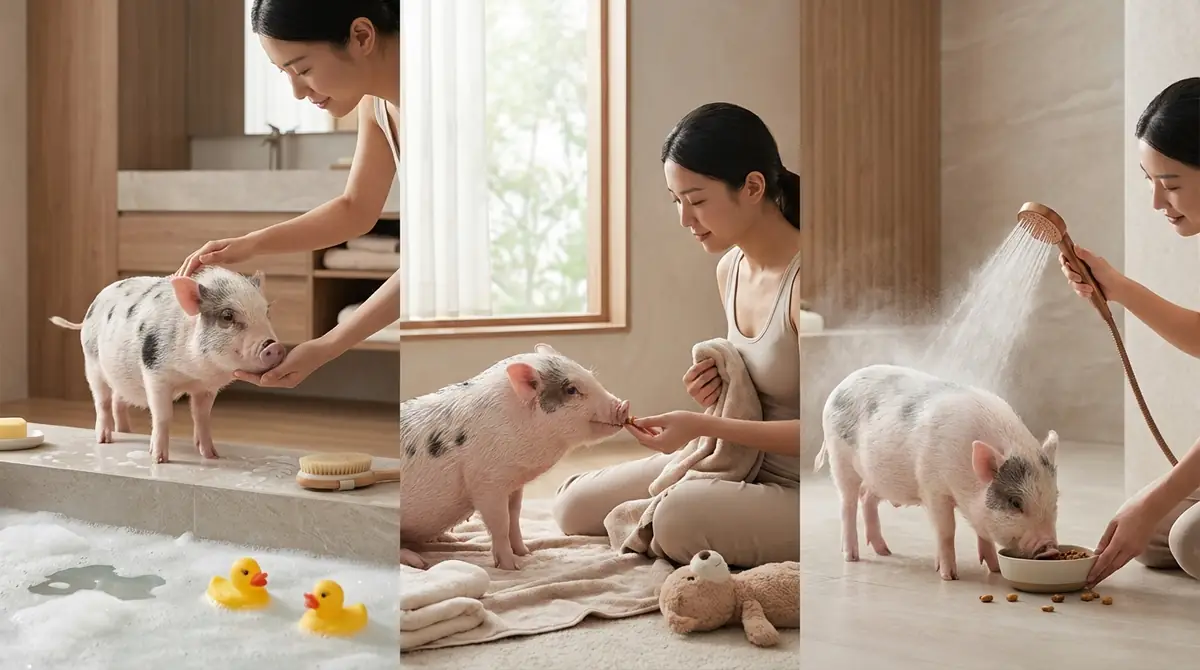 お風呂を嫌がるマイクロブタへの対処法3パターン