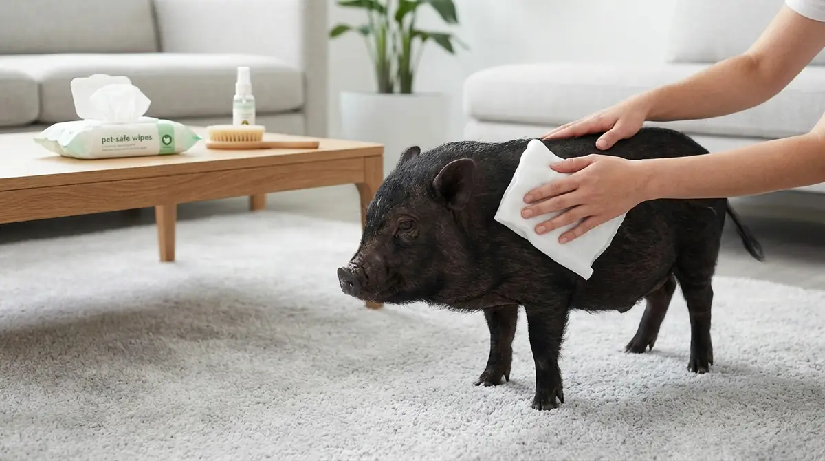 お風呂以外でマイクロブタを清潔に保つ方法