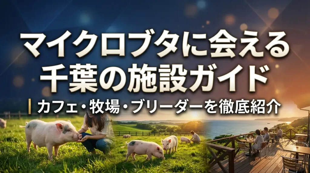 マイクロブタに会える千葉の施設ガイド｜カフェ・牧場・ブリーダーを徹底紹介