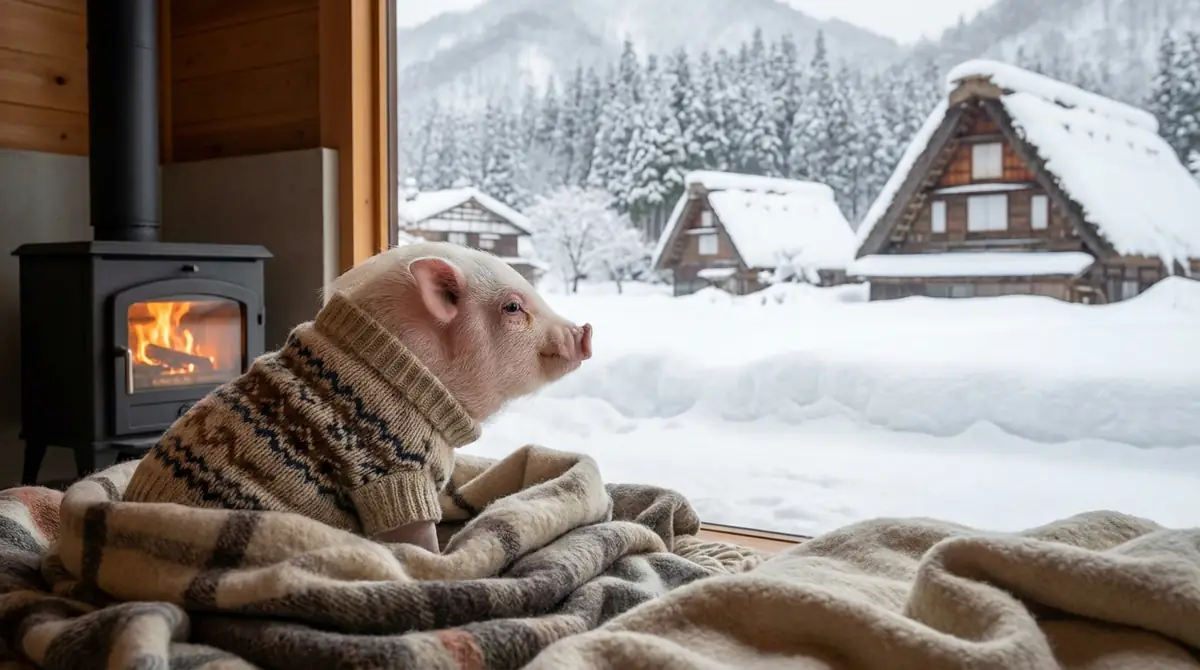 北海道の冬を乗り切る！マイクロブタの寒さ対策5選