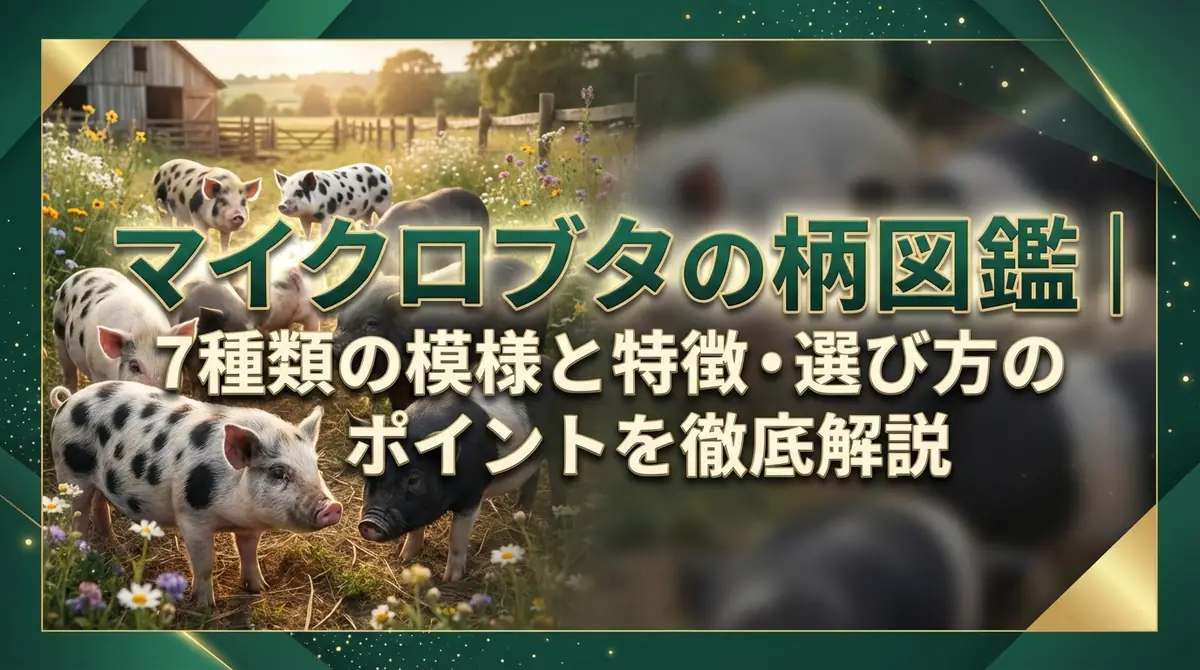 マイクロブタの柄図鑑|7種類の模様と特徴・選び方のポイントを徹底解説