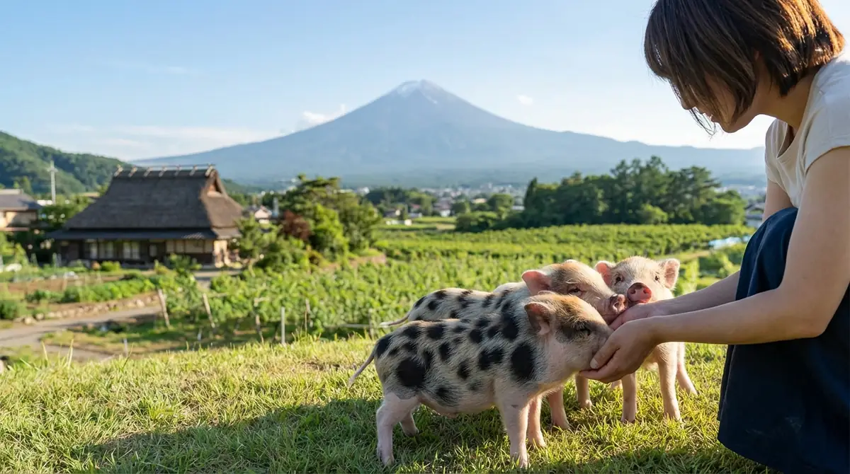 山梨でマイクロブタに会えるスポット詳細情報