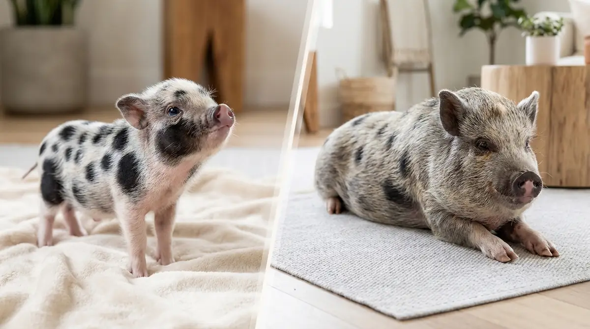 マイクロブタの柄は成長で変化する？子豚と成豚の違い