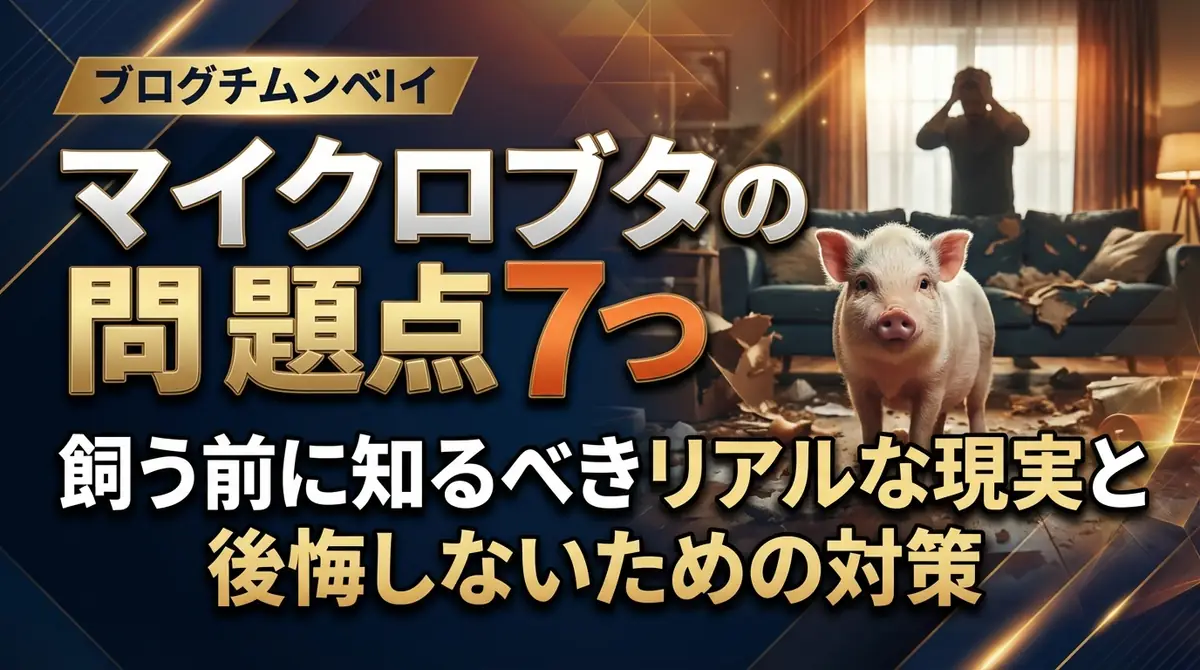 マイクロブタの問題点7つ｜飼う前に知るべきリアルな現実と後悔しないための対策