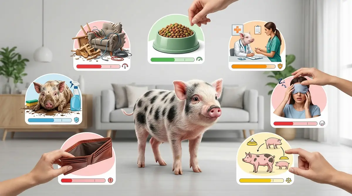 マイクロブタ飼育で直面する7つの問題｜深刻度と対処可能性を解説