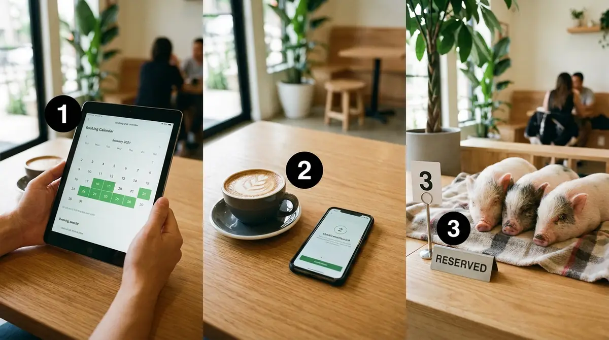 マイクロブタカフェの予約方法を3ステップで解説