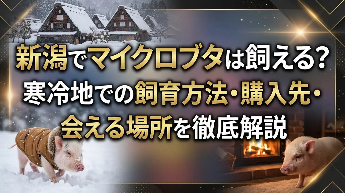 新潟でマイクロブタは飼える？寒冷地での飼育方法・購入先・会える場所を徹底解説