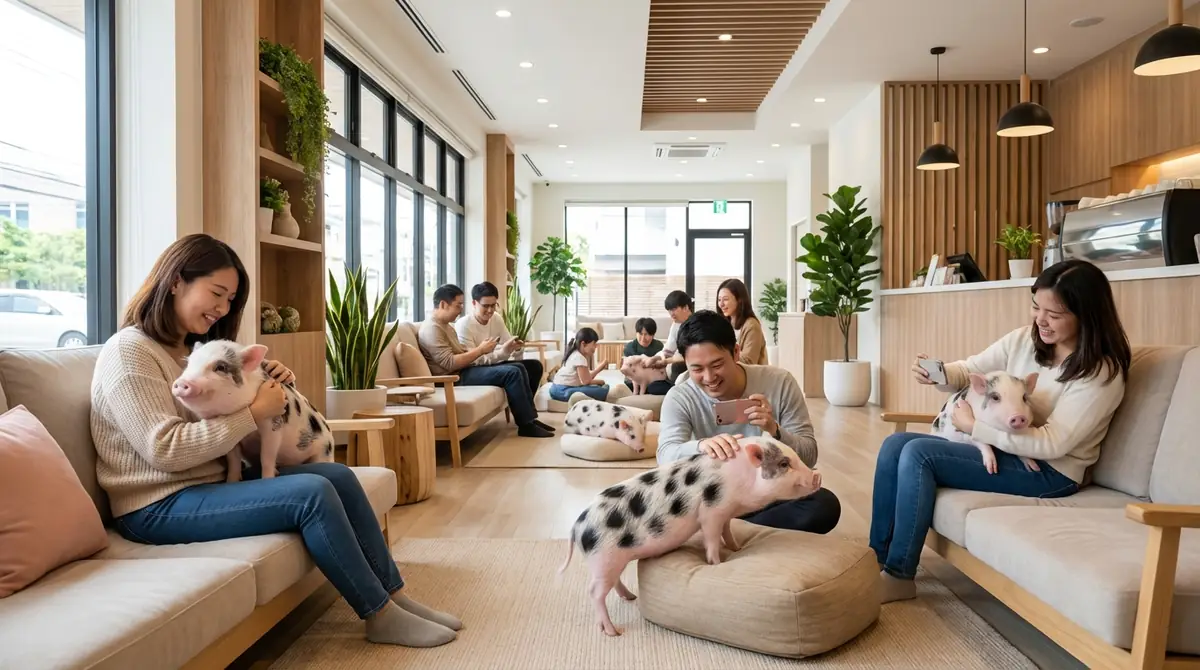 マイクロブタカフェで体験できること