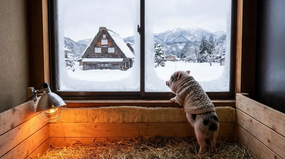新潟の気候でマイクロブタを飼う方法｜寒冷地・積雪対策