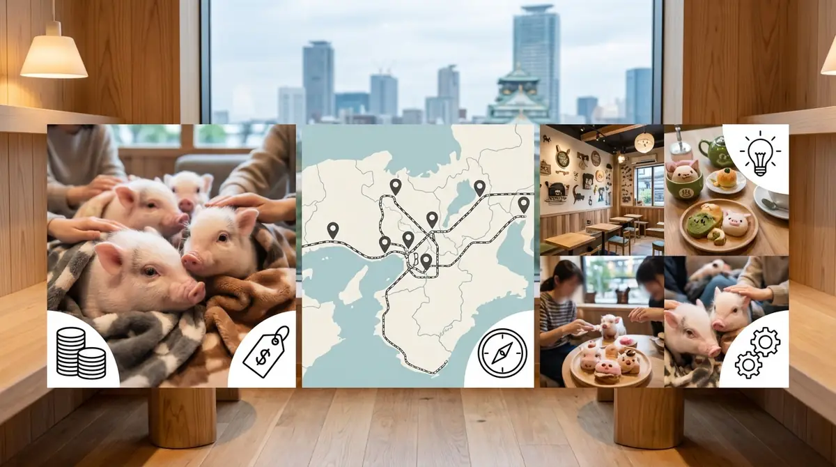 関西マイクロブタカフェの料金・アクセス・特徴を比較